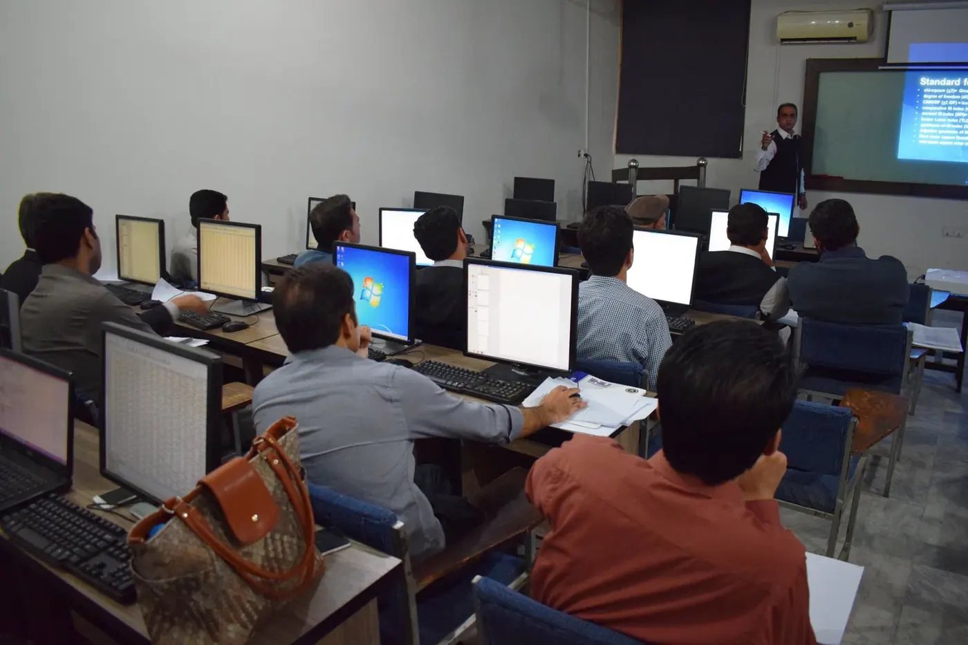 Air-conditioned INU classroom with students seated for a lecture