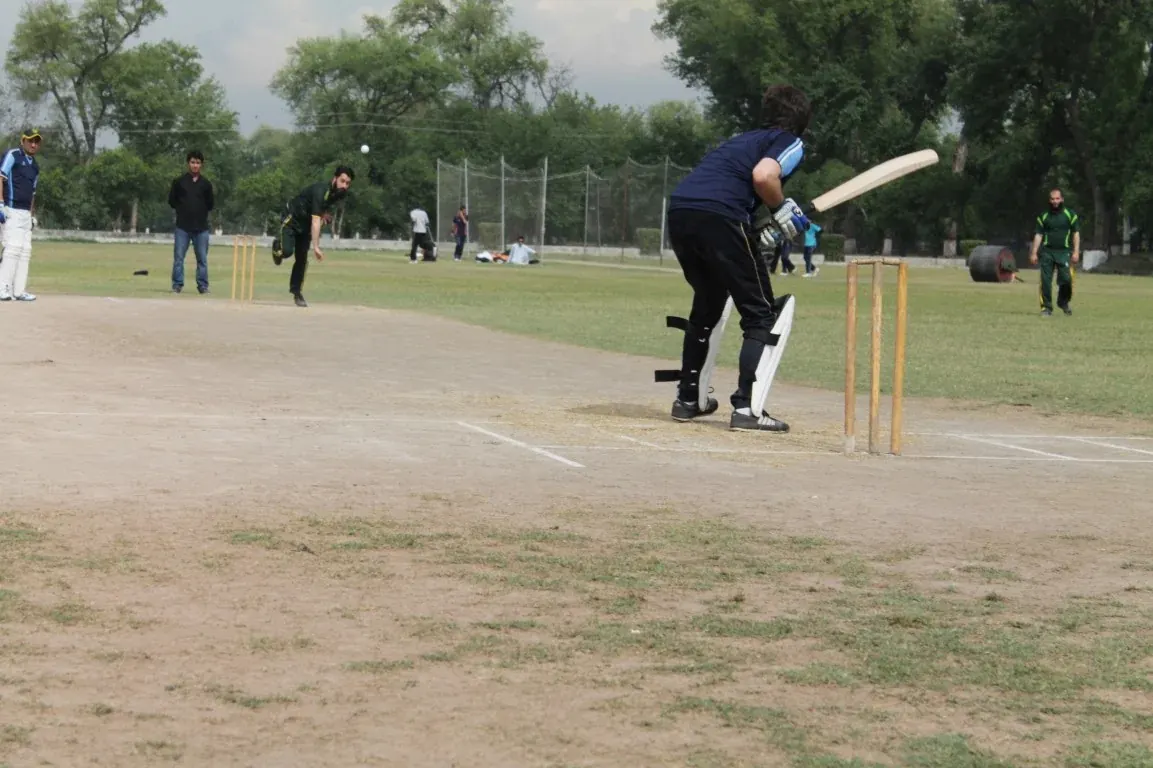 INU cricket team batting during a match